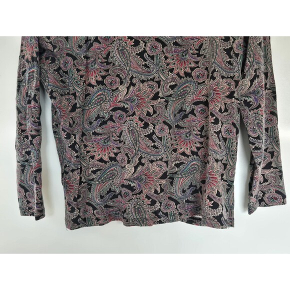 Lauren Ralph Lauren Shirt Womens 1X Plus Paisley Boho Indie Hippie Whimisgoth - Picture 3 of 5